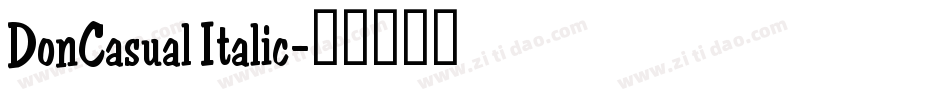 DonCasual Italic字体转换